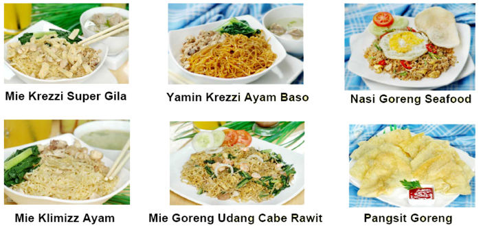 Bakmi Gila - Menu