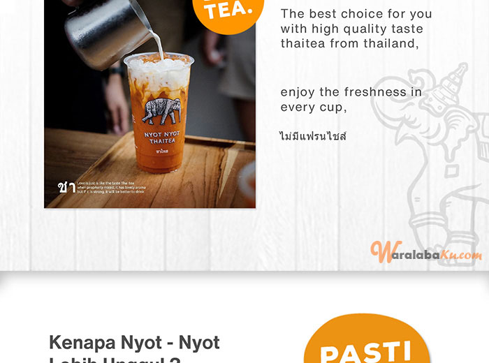 Franchise Peluang Usaha minuman teh nyot nyot thai tea Info Franchise