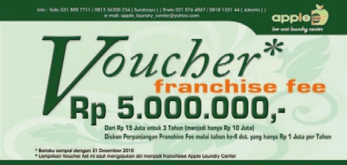 Voucher Diskon Franchise APPLE LAUNDRY -- Berita Franchise