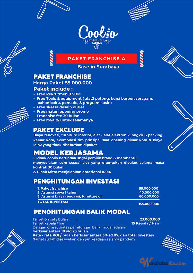 Franchise Peluang Usaha COOLIO BARBERSHOP