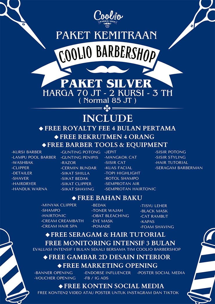 Franchise Peluang Usaha COOLIO BARBERSHOP