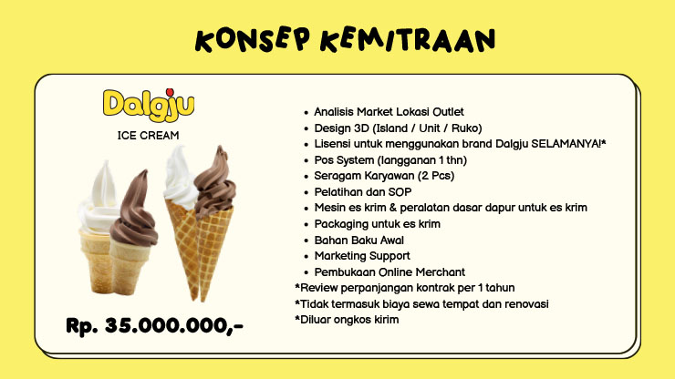 Franchise Peluang Usaha Jajanan Korea, Es Krim & Minuman Dalgju