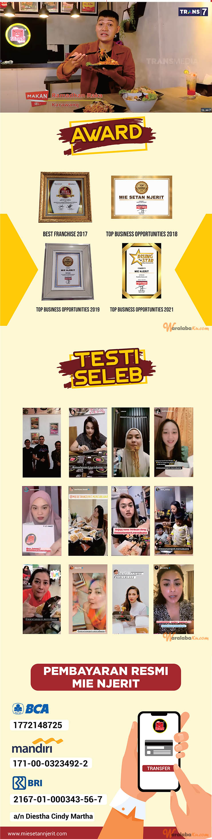 Franchise Peluang Usaha Mie Setan Njerit