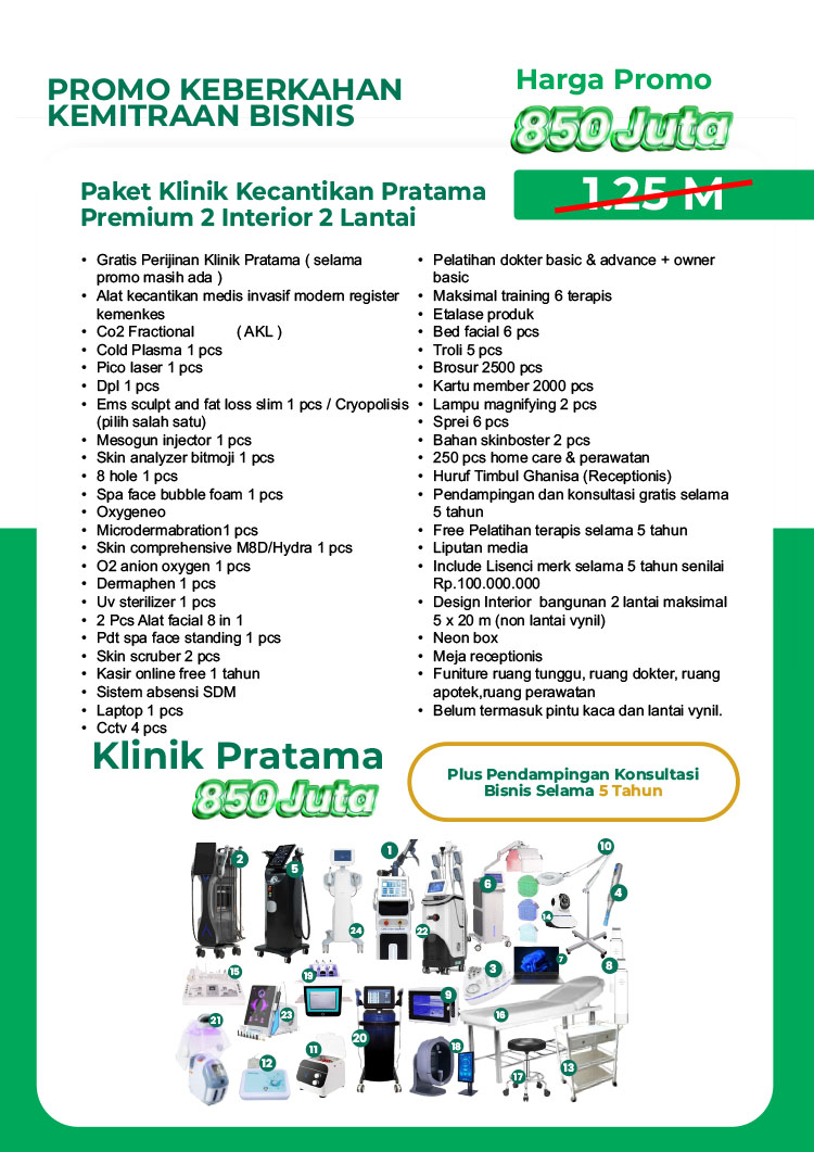 Kemitraan Peluang Bisnis Klinik Kecantikan Ghanisa Aesthetic & Skincare Indonesia