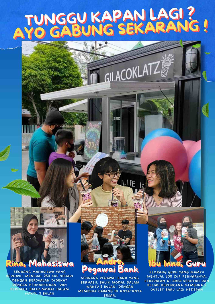 Kemitraan / Peluang Bisnis Minuman Chocolate Ice Blend Gilacoklatz