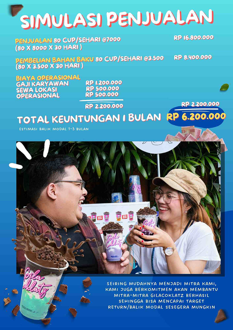Kemitraan / Peluang Bisnis Minuman Chocolate Ice Blend Gilacoklatz