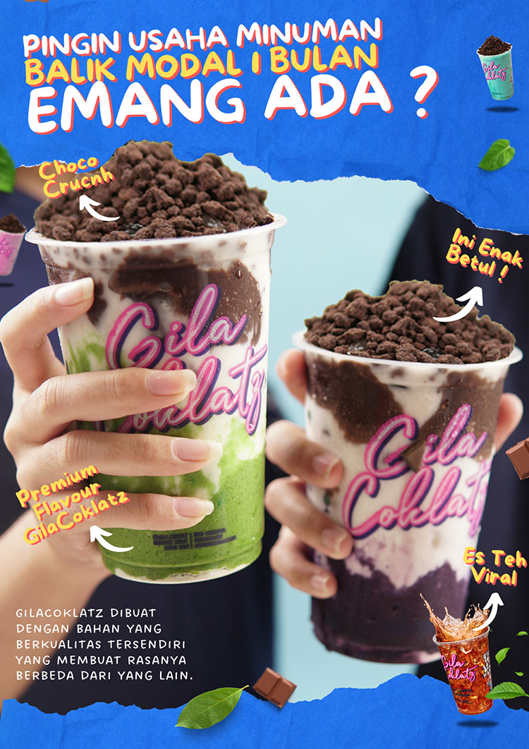 Kemitraan / Peluang Bisnis Minuman Chocolate Ice Blend Gilacoklatz Kemitraan / Peluang Bisnis Minuman Chocolate Ice Blend Gilacoklatz