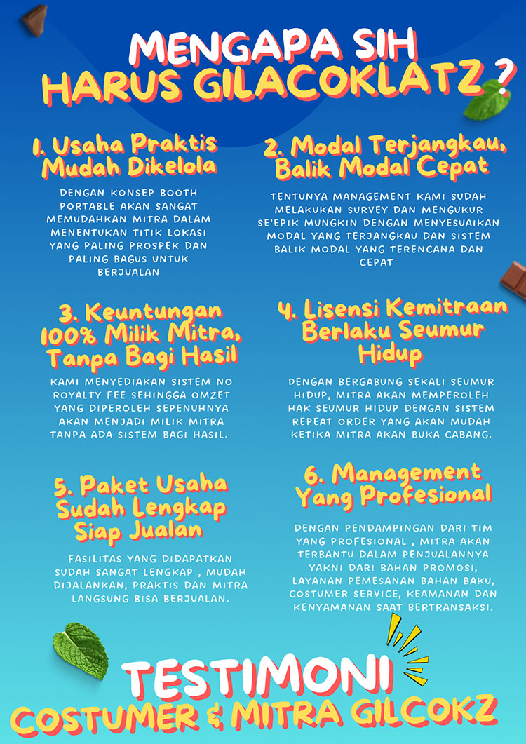 Kemitraan / Peluang Bisnis Minuman Chocolate Ice Blend Gilacoklatz Kemitraan / Peluang Bisnis Minuman Chocolate Ice Blend Gilacoklatz