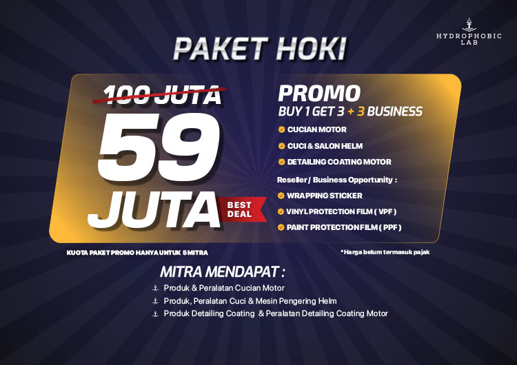 Kemitraan / Peluang Bisnis Jasa Cuci Premium & Coating Motor