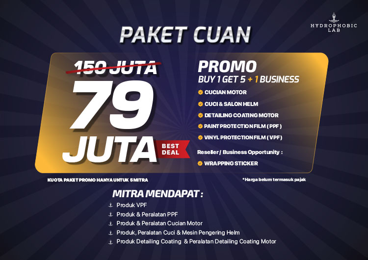 Kemitraan / Peluang Bisnis Jasa Cuci Premium & Coating Motor