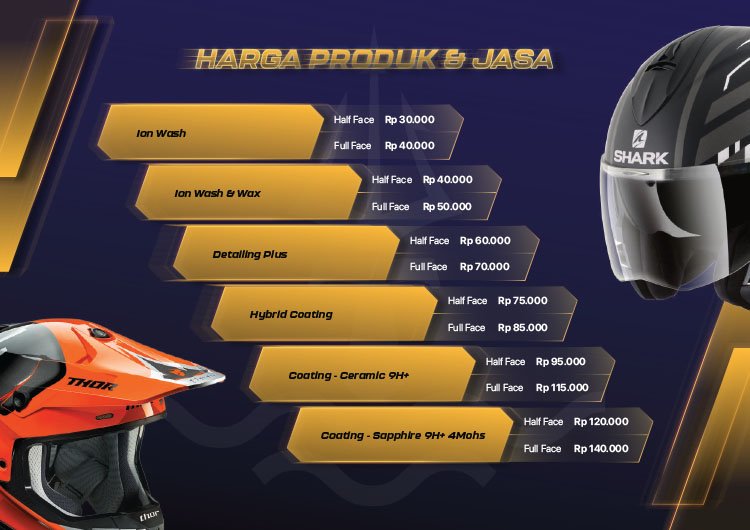 Kemitraan / Peluang Bisnis Jasa Cuci Dan Salon Helm Modal Kecil