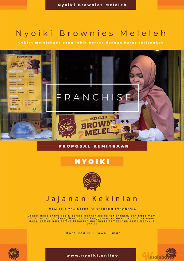 Franchise Peluang Usaha Makanan Kue | NYOIKI BROWNIES MELELEH