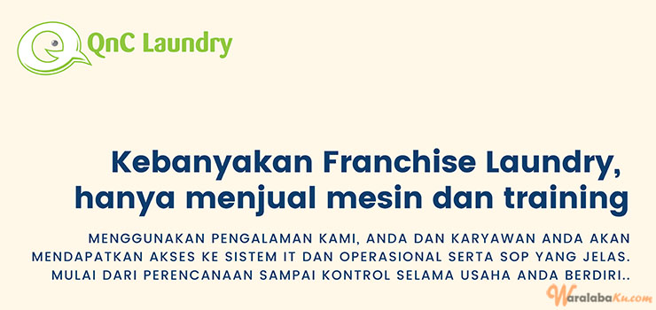 Franchise Peluang Usaha Quick & Clean (QnC) Laundry