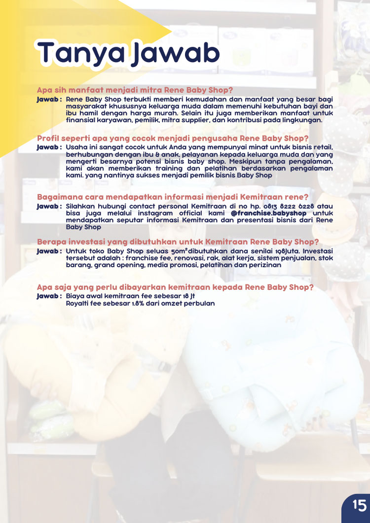 Kemitraan Peluang Bisnis Baby Shop Rene ~ Retail Pakaian & Perlengkapan Bayi