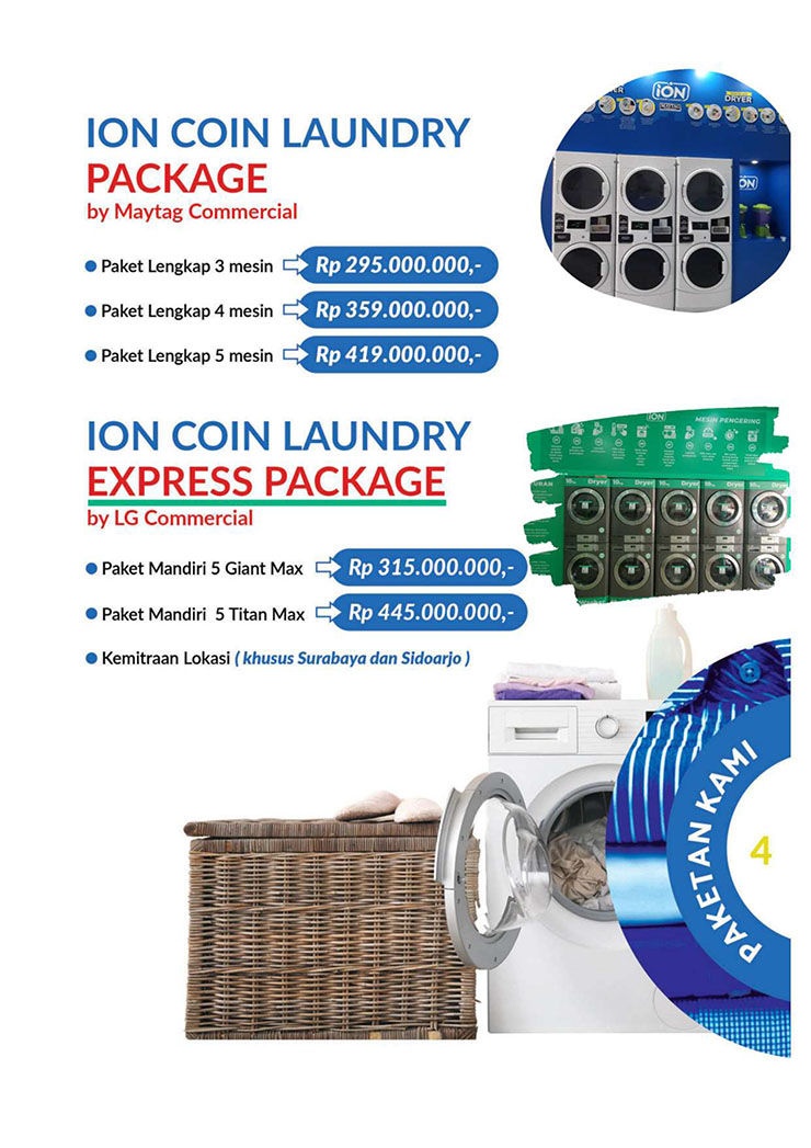 Franchise Peluang Usaha Jasa Laundry | ION COIN LAUNDRY