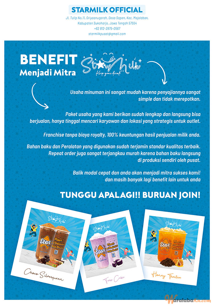 Franchise Peluang Usaha Minuman Ice Blend ~ Starmilk