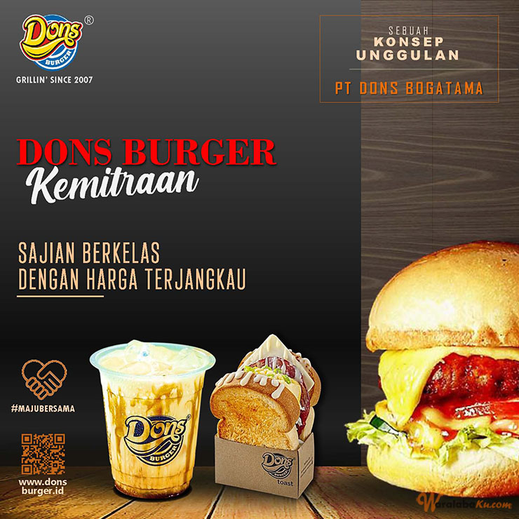 Franchise Dons Burger & Coffee | Peluang Bisnis Cafe - Waralaba Ku
