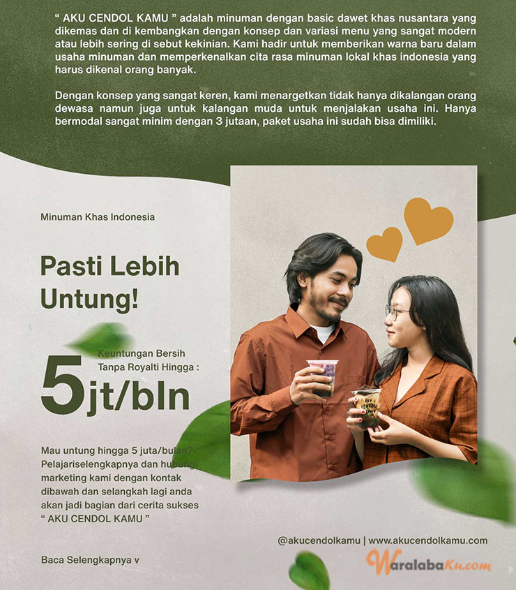 Franchise Peluang Usaha Minuman Cendol | Aku Cendol Kamu