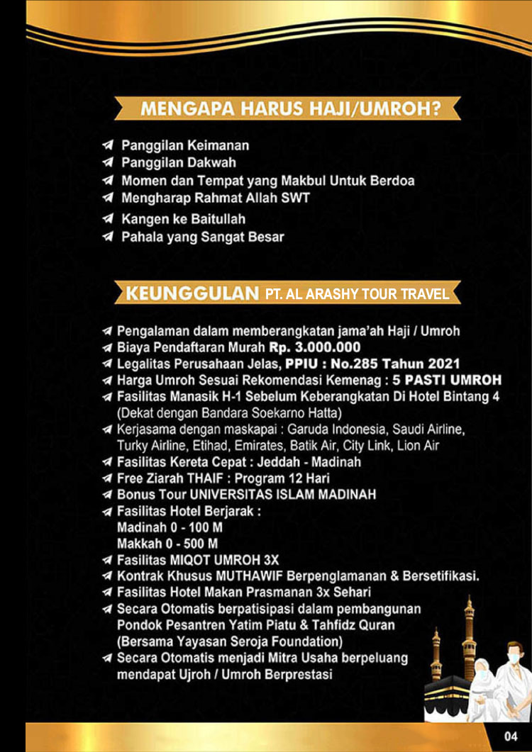 Peluang Bisnis Agen Umroh Al Arashy Tour & Travel