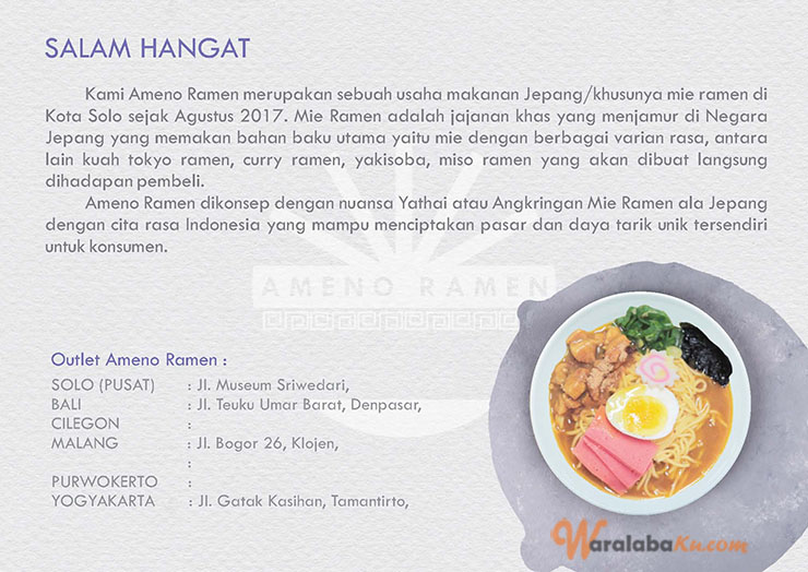 Franchise Peluang Usaha Makanan Ameno Ramen