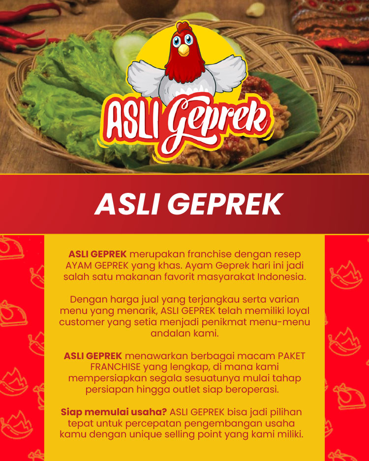 Kemitraan / Peluang Bisnis Restoran Fast Food Asli Geprek
