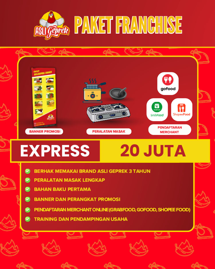 Kemitraan / Peluang Bisnis Restoran Fast Food Asli Geprek