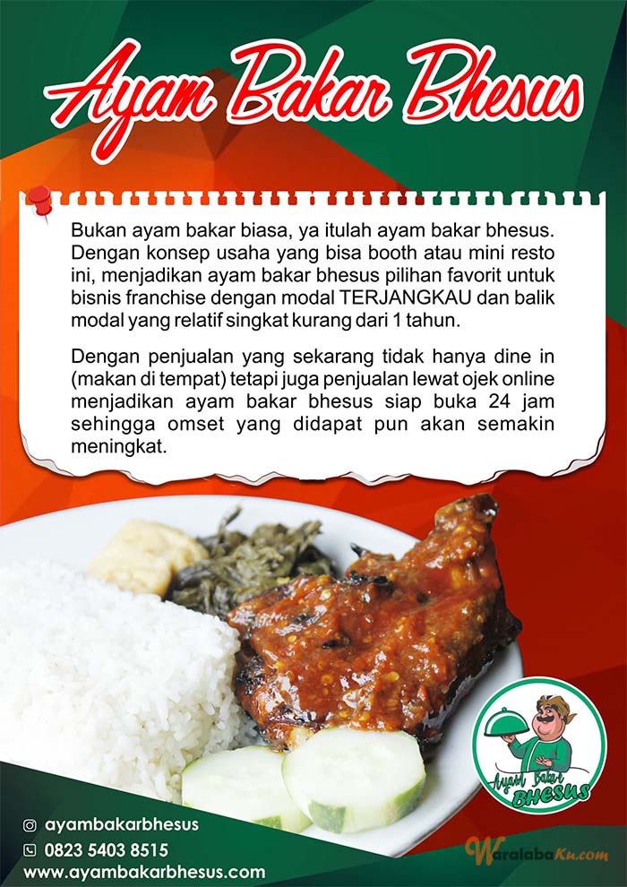 Franchise Ayam Bakar Bhesus Peluang Bisnis Restaurant Waralaba Ku