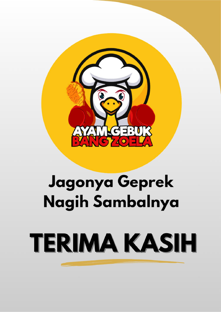 Kemitraan / Peluang Bisnis Autopilot Ayam Geprek & Penyet Ayam Gebuk Bang Zoela