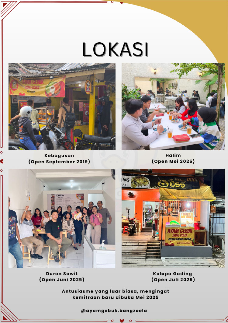 Kemitraan / Peluang Bisnis Autopilot Ayam Geprek & Penyet Ayam Gebuk Bang Zoela