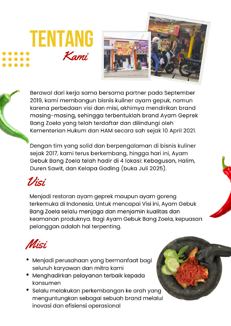Kemitraan / Peluang Bisnis Autopilot Ayam Geprek & Penyet Ayam Gebuk Bang Zoela Kemitraan / Peluang Bisnis Autopilot Ayam Geprek & Penyet Ayam Gebuk Bang Zoela