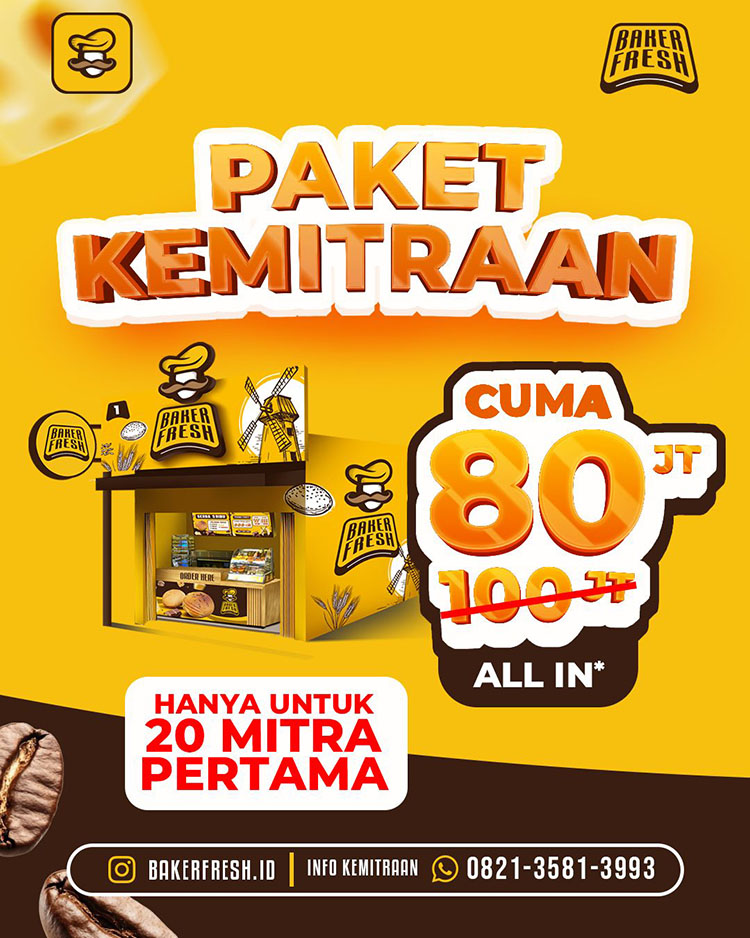 Kemitraan / Peluang Bisnis Roti Kopi Modal Kecil Baker Fresh