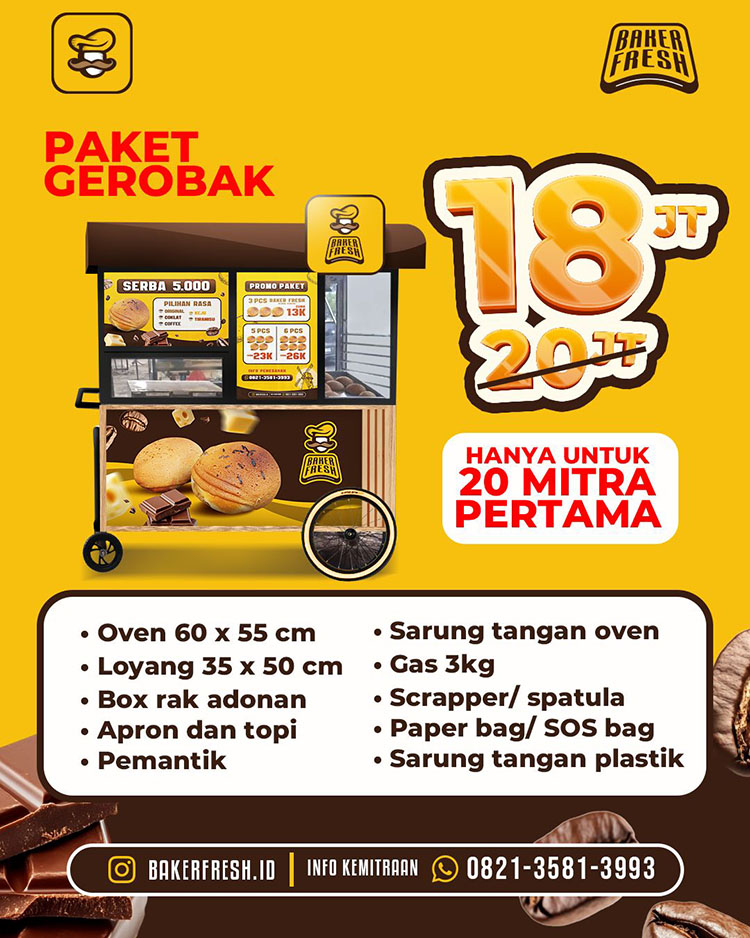 Kemitraan / Peluang Bisnis Roti Kopi Modal Kecil Baker Fresh