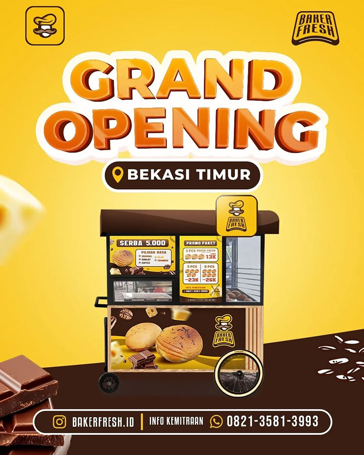 Kemitraan / Peluang Bisnis Roti Kopi Modal Kecil Baker Fresh