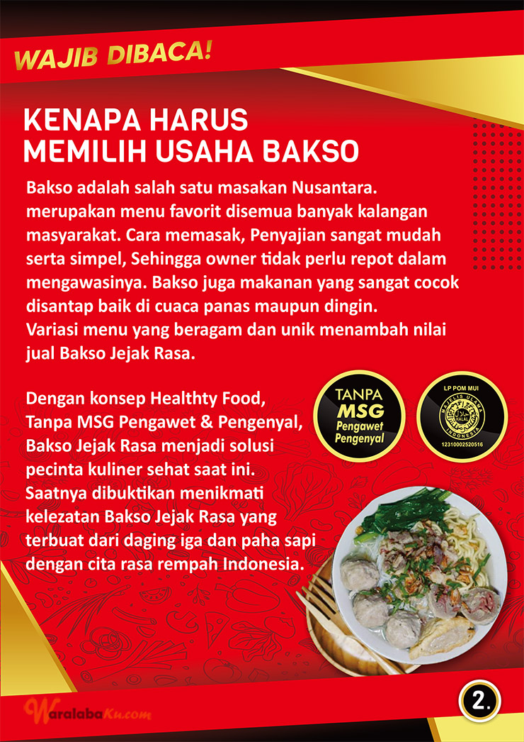 Peluang Bisnis Makanan Bakso Jejak Rasa