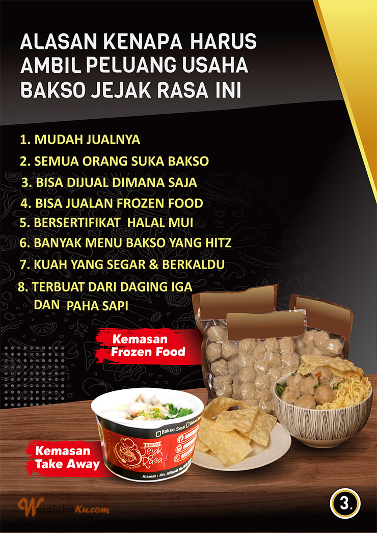 Peluang Bisnis Makanan Bakso Jejak Rasa