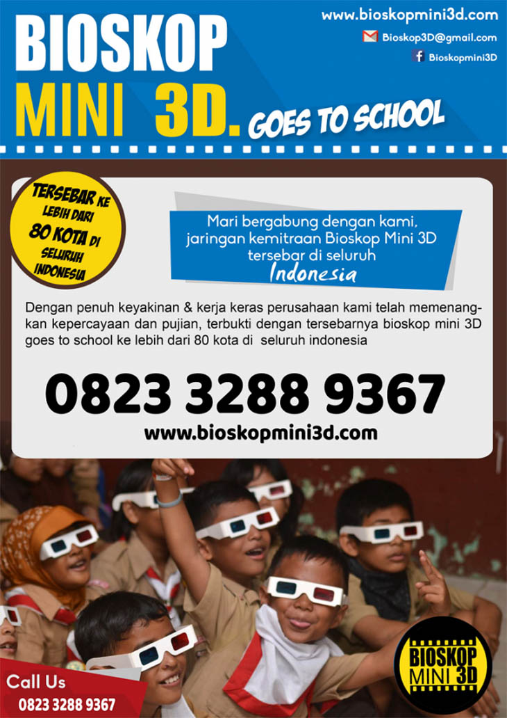 Franchise Peluang Usaha Bioskop Mini 3D goes to School