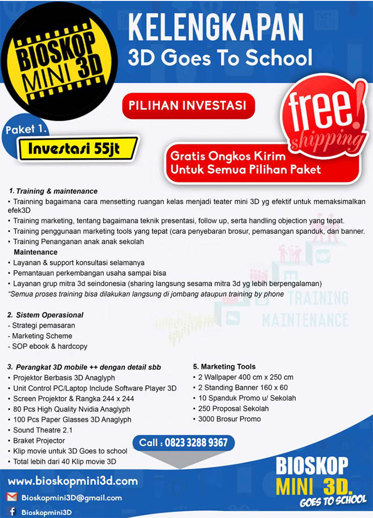 Franchise Peluang Usaha Bioskop Mini 3D goes to School