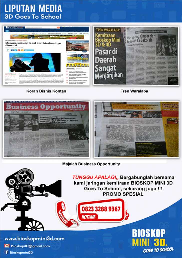 Franchise Peluang Usaha Bioskop Mini 3D goes to School