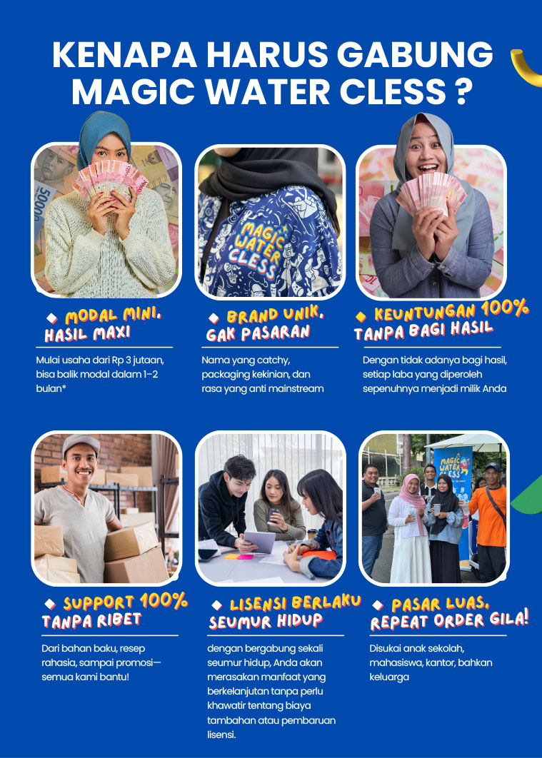 Kemitraan / Peluang Bisnis Minuman Viral Air Bening Filipina Magic Water Cless