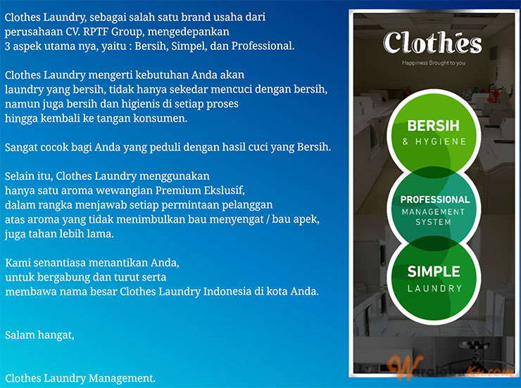 Jasa Usaha Laundry Franchise