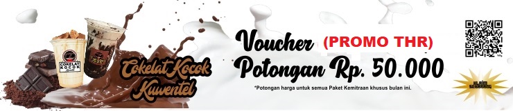 Voucher Diskon Kemitraan Es Cokelat Kocok Kuwentel Promo THR 2025