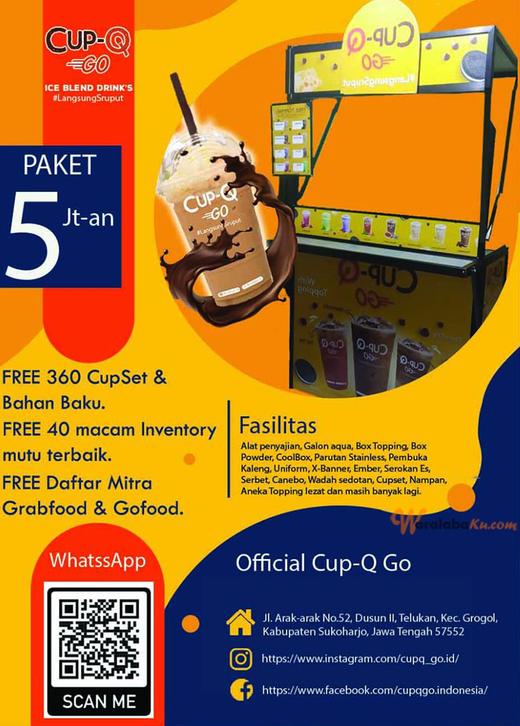 Franchise Peluang Usaha Minuman Ice Blended - Cup Q Go Ice Blend