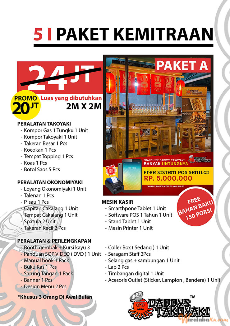 Franchise Peluang Usaha Makanan Daddys Takoyaki
