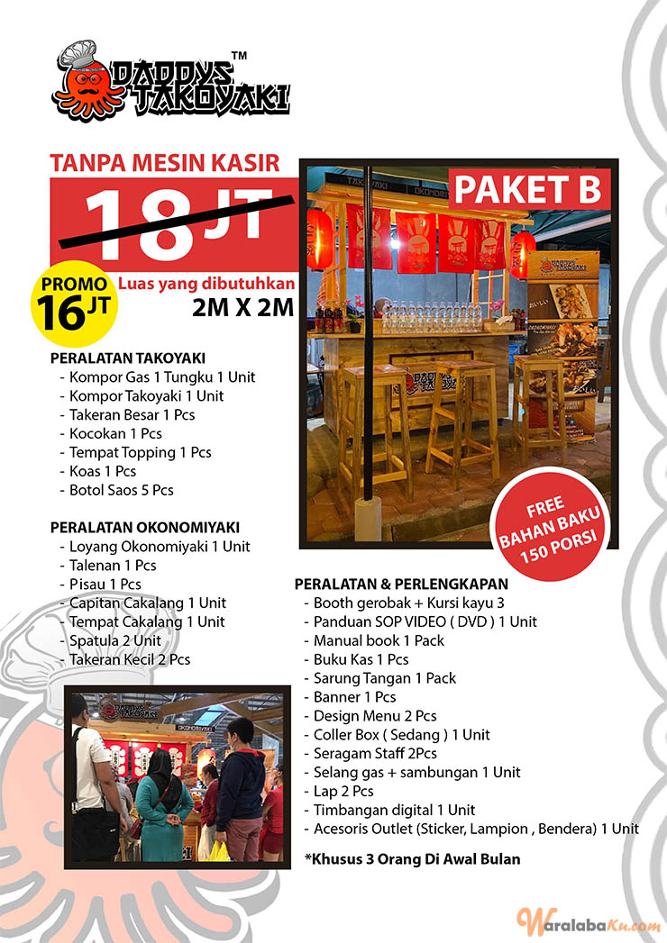 Franchise Peluang Usaha Makanan Daddys Takoyaki
