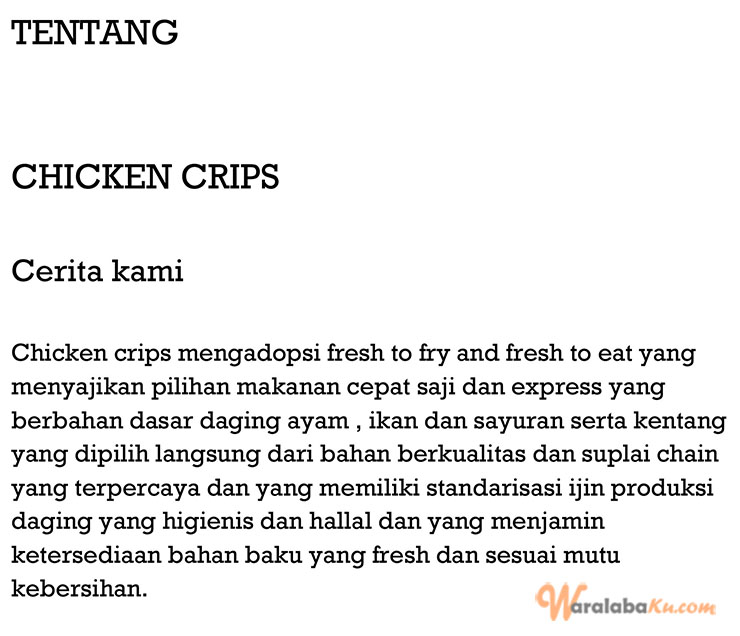 Franchise Peluang Usaha Chicken Crips