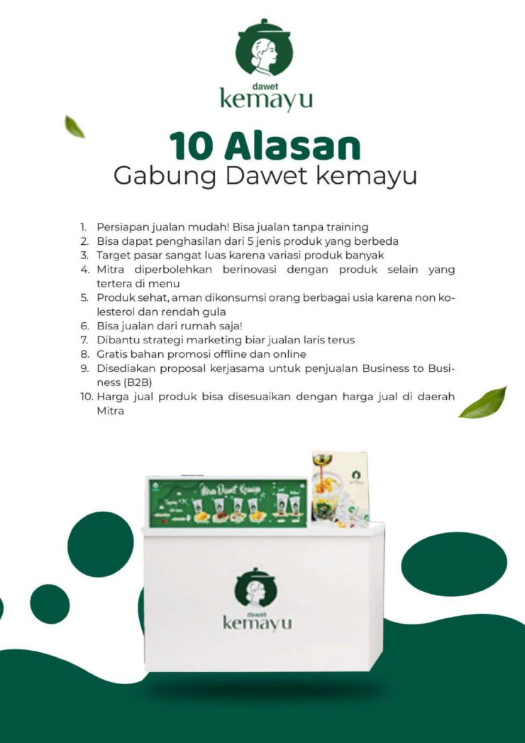 Franchise Peluang Usaha Minuman Es Dawet Kemayu