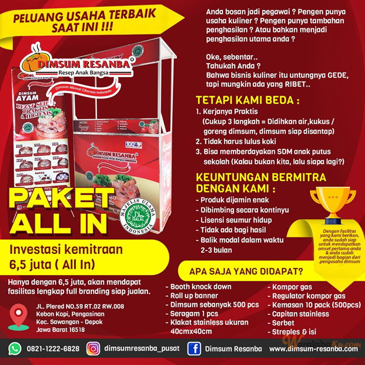 Peluang Usaha Bisnis Makanan Dimsum Resanba