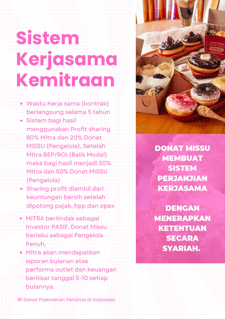 Kemitraan Peluang Bisnis Donat Prasmanan Premium Donat Missu