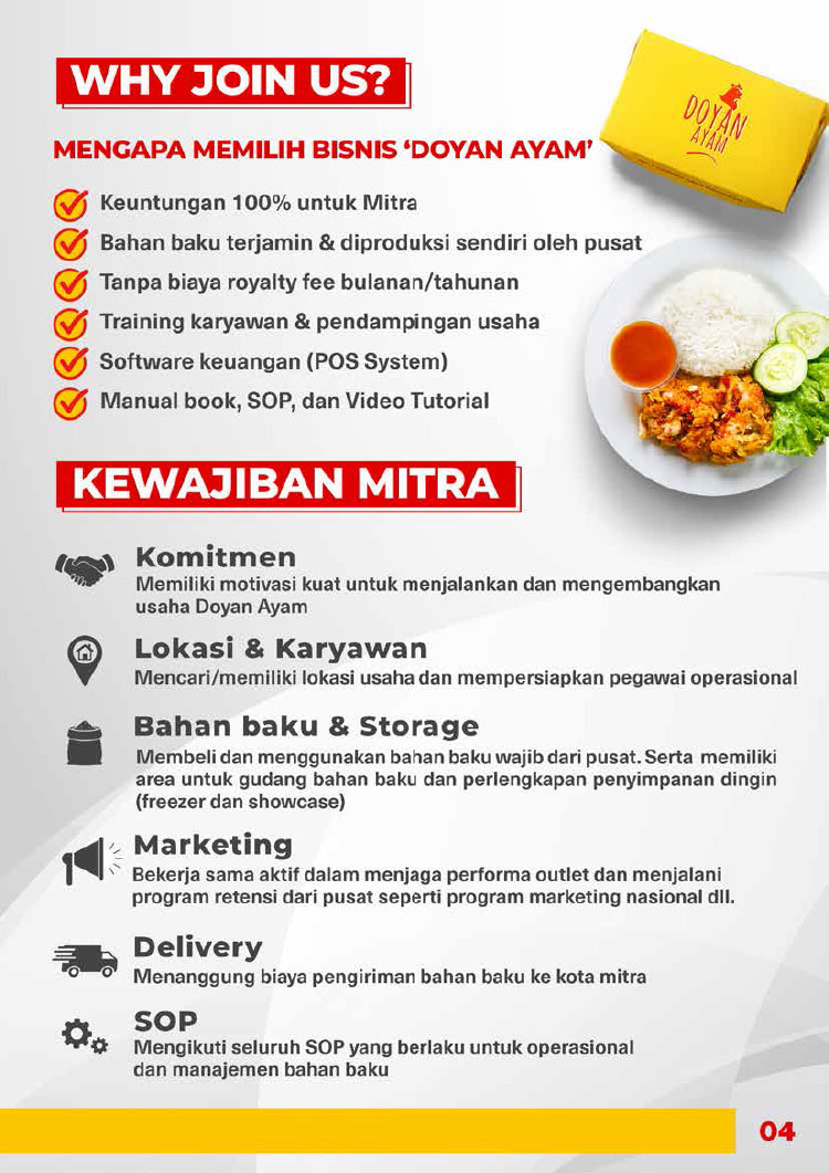 Kemitraan / Peluang Bisnis Ayam Geprek Saus Celup Doyan Ayam