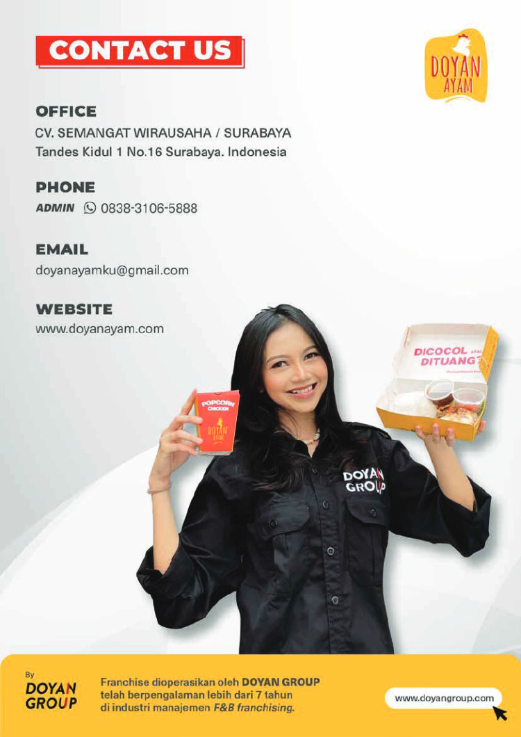 Kemitraan / Peluang Bisnis Ayam Geprek Saus Celup Doyan Ayam